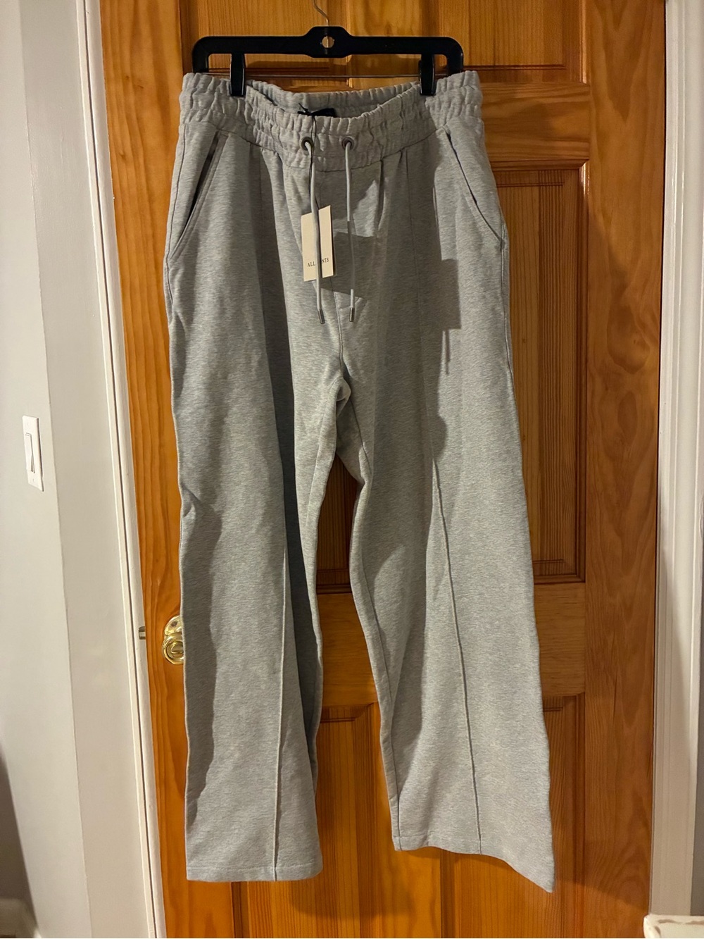 All Saints NWT Light Gray Drawstring Joggers